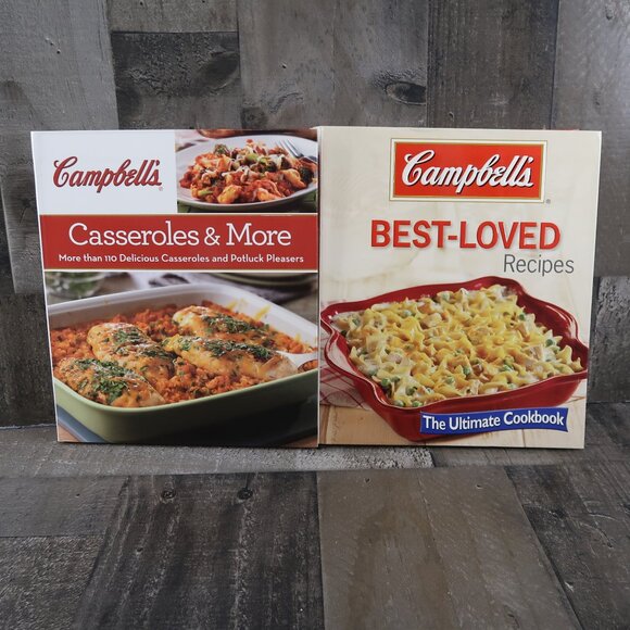 Pair of Campbell's Cookbooks Best Loved Recipes Casseroles & More Flexbound - Picture 1 of 8